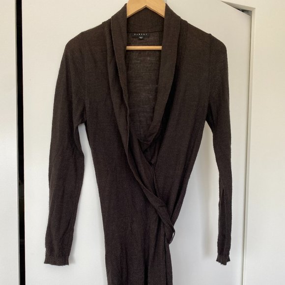 Burnt Umber Sisley Wrap-Around Knitted Dress - Picture 2 of 2